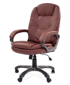 Кресло для руководителей СН668LT, экокожа, коричневое