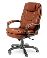 Кресло офисное СН868, иск. кожа, коричневое