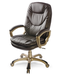 Кресло офисное СН868, иск. кожа, темно-коричневое
