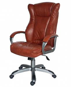 Кресло офисное СН879DG, иск. кожа, коричневое