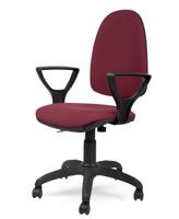 Кресло офисное «Престиж» с подл., ткань, бордо