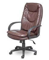 Кресло офисное СН686 Орегон, экокожа, темно-коричневое
